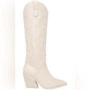 Madden Girl Arizona Knee High Cowboy Boot Bone